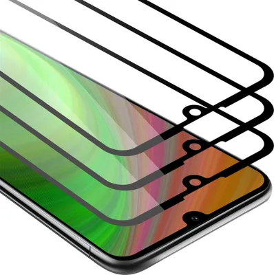 Produktbild von Cadorabo 3x Vollbild Panzer Folie für Huawei Y6 2019 Schutzfolie in Schwarz Tempered Display-Schutzglas