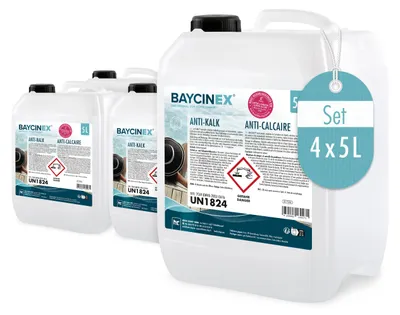 Produktbild von 4 x 5 L BAYCINEX® Anti-Kalk für Pools