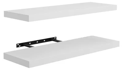 Produktbild von Wandregal 2er Set, 60 x 23,5 x 4 cm, weiß, für Wohnzimmer