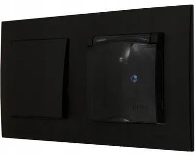 Produktbild von Ospel Szafir Schalter & Steckdose Schwarz Set