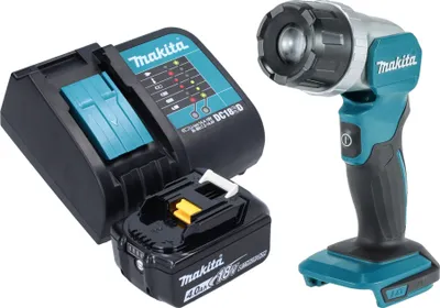 Produktbild von Makita DML 808 SM1 Akku Handstrahler 14,4 / 18 V 190 lm LED + 1x Akku 4,0 Ah + Ladegerät