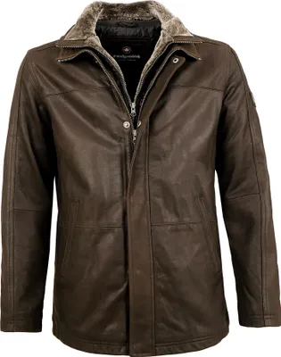 Produktbild von Redpoint - Herren Lederjacke Longjacke Ziegenleder dunkelbraun : 62