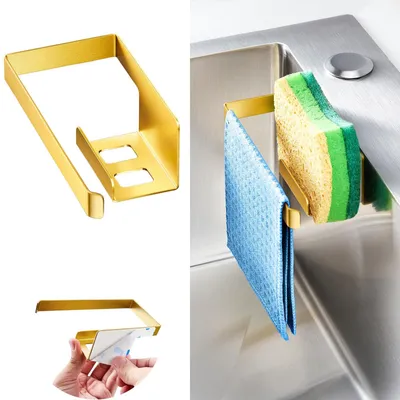 Produktbild von Selbstklebender Küchenspülschwammhalter mit Handtuchfunktion