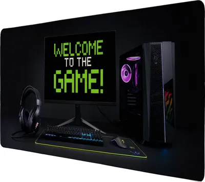 Produktbild von Gaming-Setup Schreibtischunterlage 69x31cm XXL Mauspad für Gamer und Streamer