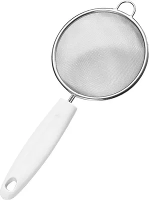 Zdjęcie produktu dla Łyżka do skimowania o drobnych oczkach, sitko do żywności ze stali nierdzewnej, narzędzie kuchenne do filtrowania oleju, skimowania, tłuszczu, piany, duże