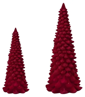 Productafbeelding van 2-STUKS Kunstkerstboom, tafeldecoratie, kerst, rood