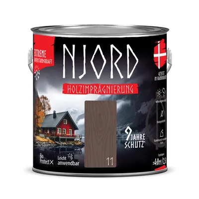 Produktbild von Holzimprägnierung NJORD 2,5L Holzschutz (11) Wikingerboot Schutzlack Wetterfest