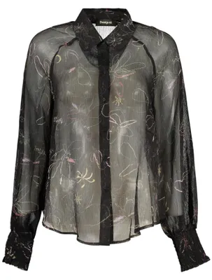 Image de Chemise à manches longues pour femme DESIGUAL, noire