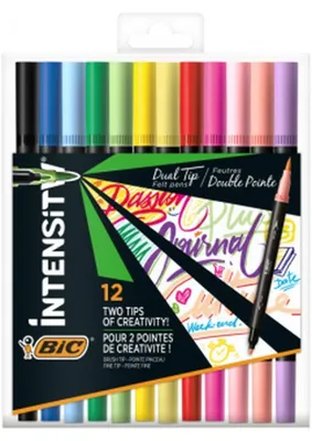 Zdjęcie produktu dla Flamastry Intensity Dual Tip BIC dwustronne Classic Pastel 12 kolorów