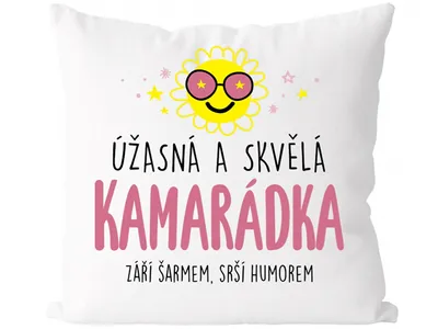 Obrázek produktu pro Polštář Úžasná a skvělá kamarádka