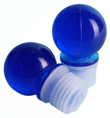 Kugelverschluss aus Kunststoff, 10 Stück, blau, mit Flügelschraube