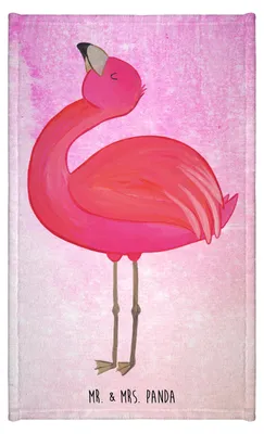 Produktbild von Mr. & Mrs. Panda Handtuch Flamingo Stolz - Aquarell Pink - Geschenk, glücklich, gäste wc, Rosa, Kleines, badezimmer, Selbstliebe, Beste Freundin, Klein, Design