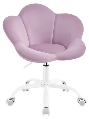 Produktbild von Kinder-Schreibtischstuhl - Ergonomischer Samtstuhl - Höhenverstellbar - Drehbar - Gepolstert - Mit Armlehnen - Lila
