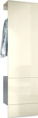 Produktbild von Vladon Garderobe Carlton Set 5, Germany, Wandgarderobe aus Flur-Paneel mit Kleiderstange & Wandschrank, Anthrazit matt/Creme Hochglanz (52 x 193 x 35 cm)