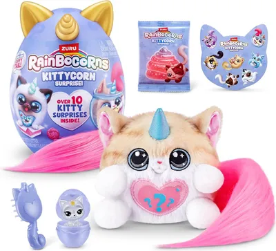 Produktbild von ZURU 92104H - Rainbocorns Kittycorn Surprise Serie 9 - Norwegische Waldkatze Astrid