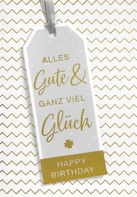 Produktbild von Geburtstag  Glückwunschkarte im Format 115x17cm mit Umschlag