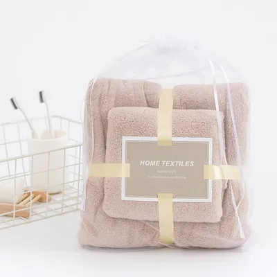 Imagen del producto de Toalla de felpa con diseño de coral – juego de toallas para baño, suaves y absorbentes, ideales para la playa y el hogar, color marrón, 70x140 cm y 35x75 cm