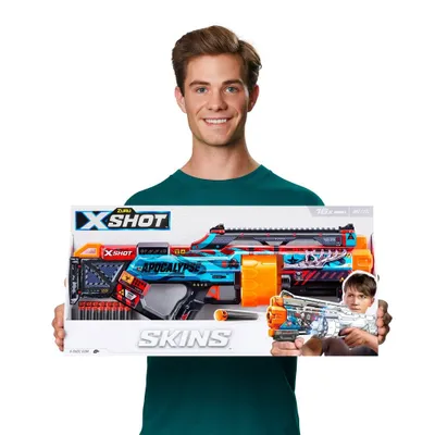 Produktbild von ZURU 36518D - X-Shot - Skins Last Stand Blaster mit Darts - Apocalypse