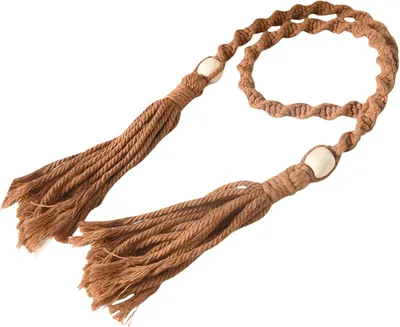 Produktbild von Baumwolle Rope Curtain Tiebacks 4 Stück, Handgefertigt Mit Regulierbaren Pompons, Für Babyzimmer Und Wohnzimmer