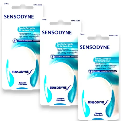 Produktbild von 3x Sensodyne Zahnseide extra sanft - 3x 50m