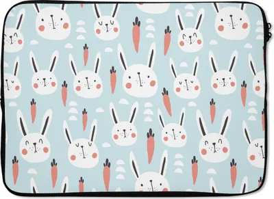 Produktbild von MuchoWow® Laptop Hülle 13 Zoll Kaninchen - Tiere - Kind Laptoptasche - Laptophülle - Sleeve - Rundumschutz