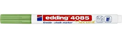 Zdjęcie produktu dla Edding – marker kredowy 4085, okrągły, 1–2 mm, metaliczny zielony | 10 sztuk