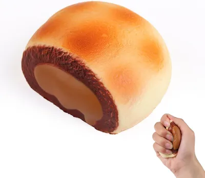 Produktbild von Squishy Spielzeug braun Lavabrot 14 cm, Knautschspielzeug für Autismus