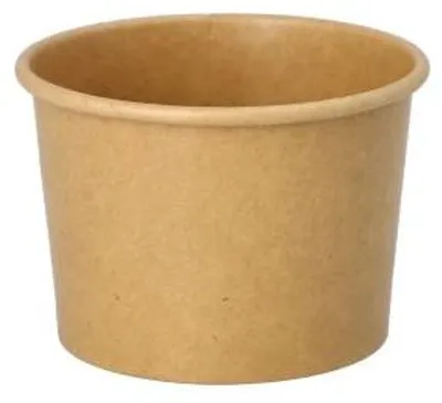 Produktbild von 1000 Papstar Eisbecher, Pappe rund 100 ml Ø 7,5 cm, 4,9 cm braun 37519