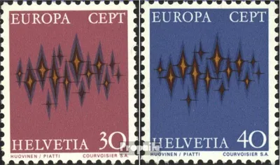 Produktbild von Briefmarken Schweiz 1972 Mi 969-970 (kompl.Ausgabe) postfrisch Europa