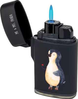 Produktbild von Mr. & Mrs. Panda sturmfeuerzeug Pinguin Marienkäfer - Schwarz - Geschenk, Aufmerksam, Zünder, Liebe, Feuerzeuge, Feuerzeug, Kleine Wunder, Gasfeuerzeug, sturmfeuerzeuge