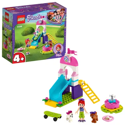 Zdjęcie produktu dla LEGO 41396 Friends Plac zabaw dla szczeniaków, zestaw z Mią i dwiema figurkami psów, zjeżdżalnią dla szczeniaków i karuzelą dla przedszkolaków