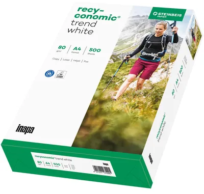 Produktbild von Recycomic Trend White 80g 500B naturweiß – 5er Vorteilset