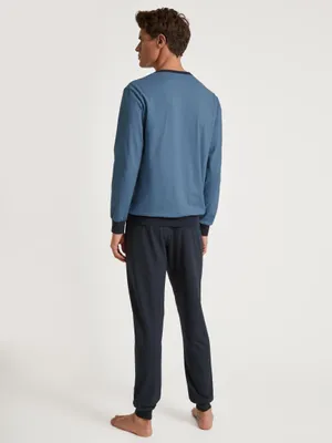 Produktbild von Calida Herren Nachtwäsche Pyjama Set mit Bündchen an Ärmeln und Hosenbeinen