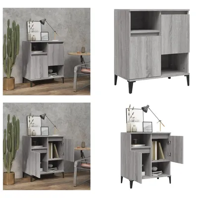 Produktbild von vidaXL Sideboard Grau Sonoma 60x35x70 cm Holzwerkstoff - Sideboard - Sideboards - Schrank - Aufbewahrungsschrank