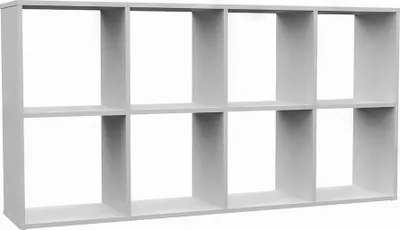 Image de Étagère à livres 2x4, bibliothèque, étagère cubique, blanche
