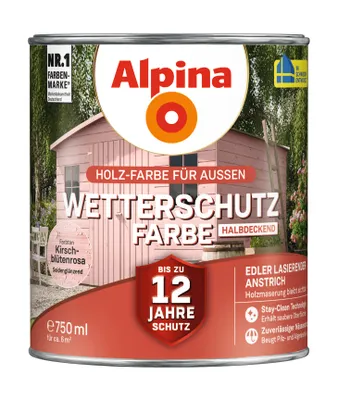 Produktbild von Alpina Wetterschutzfarbe halbdeckend 0,75 L kirschblütenrosa
