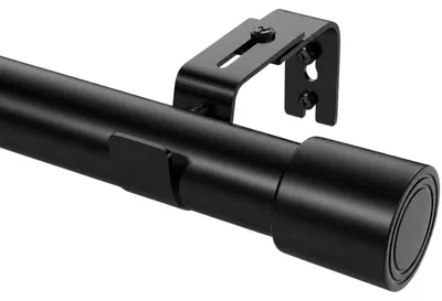 Ausziehbare Gardinenstange Schwarz Matt 84-290 cm