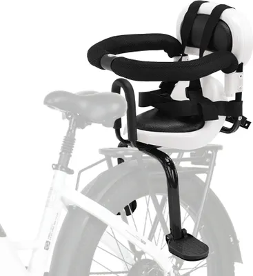 Produktbild von Elektroautositz Kinder hinten Vollkreis Elektroroller Fahrrad Baby Babysitz Rücksitz, weiß