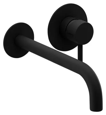Immagine prodotto di Herzbach DEEP BLACK, miscelatore monocomando da incasso per lavabo, set di colori, sporgenza di 24 cm