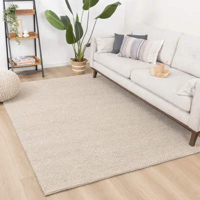Produktbild von Volero - Wollteppich - Twist Beige - 200x300 cm - Wohnzimmer, Esszimmer, Schlafzimmer - Klassik, Ländlich, Modern, Skandinavisch