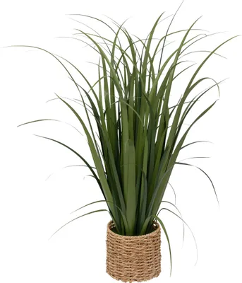 Obrázek produktu pro Umělá tráva v pleteném květináči, 122 cm