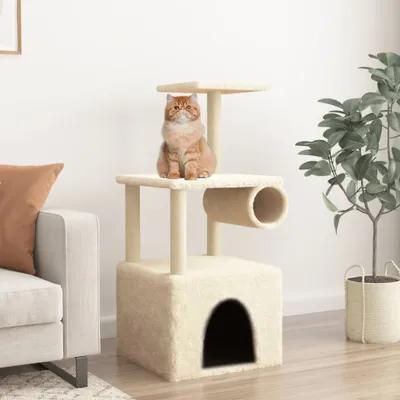 Produktbild von Kratzbaum mit Sisal-Kratzsäulen Creme 109,5 cm
