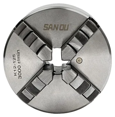 Produktbild von Selbstzentrierendes Spannfutter, 125 mm Durchmesser, 4-Backen-System, Silber
