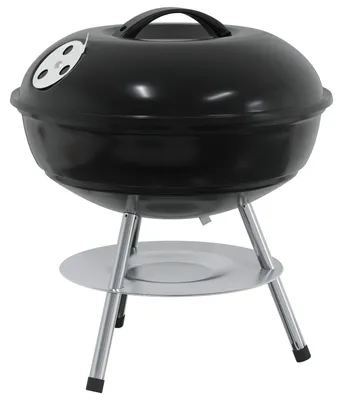 Produktbild von vidaXL Holzkohlegrill Schwarz 36,5 x 36,5 x 40 cm