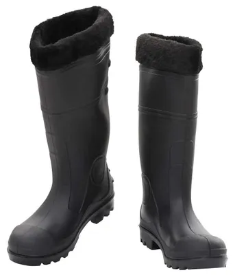 Produktbild von vidaXL Gummistiefel mit Herausnehmbarem Innenfutter Schwarz Gr. 39 PVC