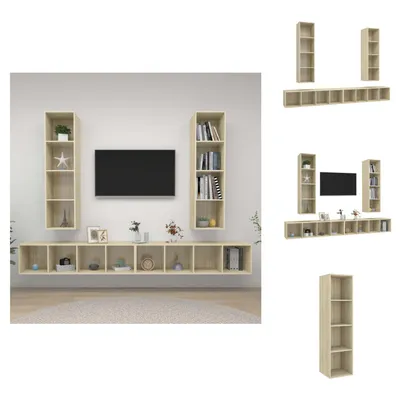 Image de vidaXL Meubles TV muraux 4 pièces chêne Sonoma bois composite - Meubles TV