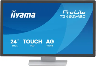 Produktbild von iiyama ProLite T2452MSC-W2AG - LED-Monitor - 61 cm (24") (23.8" sichtbar) - Touchscreen - 1920 x 1080 Full HD (1080p) @ 120 Hz - IPS - 420 cd/m² - 1300:1 - 5 ms - HDMI, DisplayPort - Lautsprecher - weiß, Matte