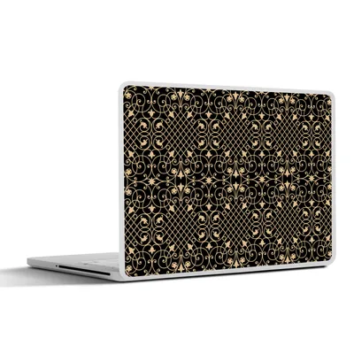 Produktbild von MuchoWow® Laptop Aufkleber Sticker Cover Muster - Abstrakt - Gold - Jahre 20s 30x22 cm - Laptop-Sticker