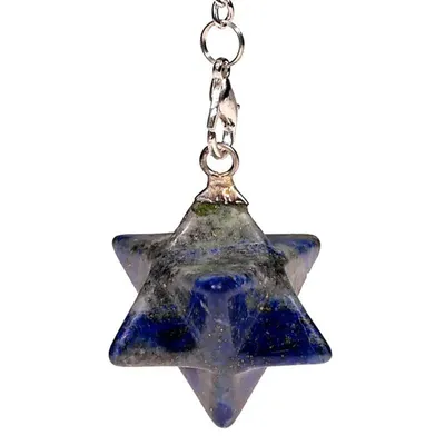 Produktbild von Lapislazuli Merkaba Pendel achtspitzig -- 3 cm online bestellen