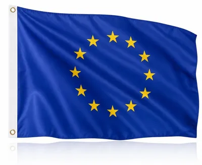 Europaflagge, 150 x 250 cm, blau mit gelben Sternen, Polyester